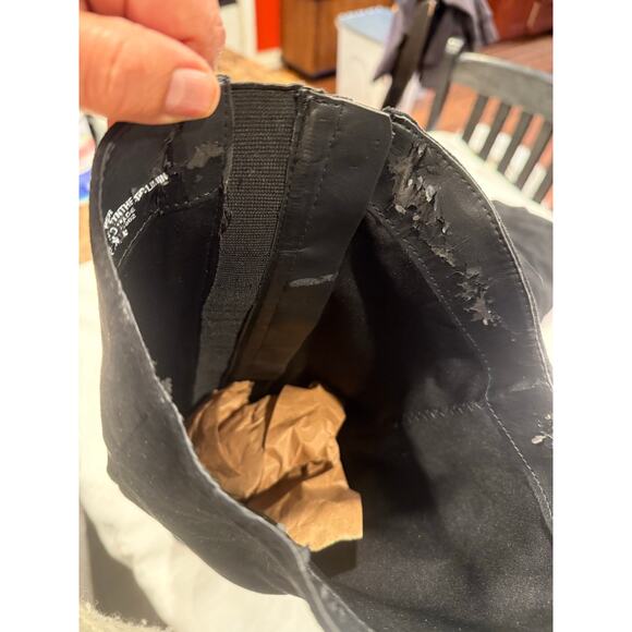 Black Faux Suede Western Knee-High Boot - Picture 5 of 8